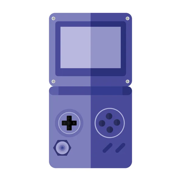 Console de videogame em design vetorial de cor roxa — Vetor de Stock