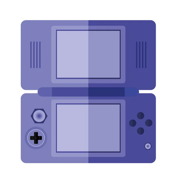 Paarse videogame console pictogram geïsoleerde vector ontwerp — Stockvector