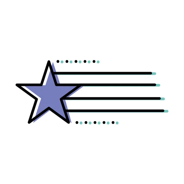 Estrela com linhas design vetorial isolado —  Vetores de Stock