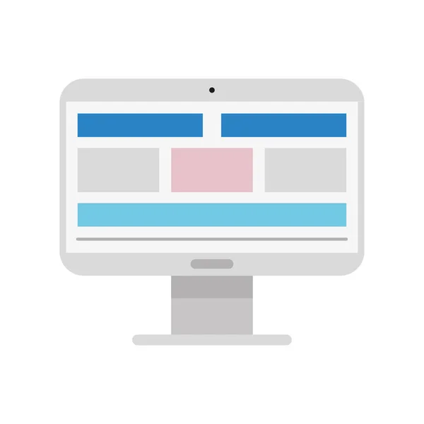 Design de vetor de ícone de computador digital — Vetor de Stock