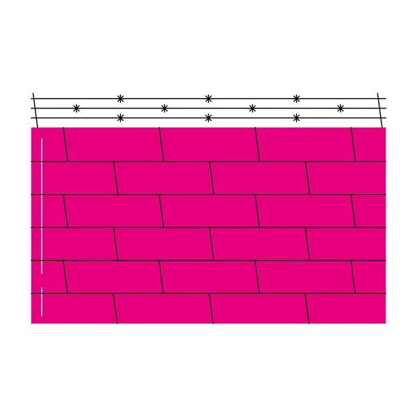 Diseño vectorial de pared de ladrillos rosa — Vector de stock