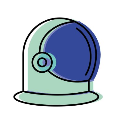 Uzay astronotu kask vektör tasarımı