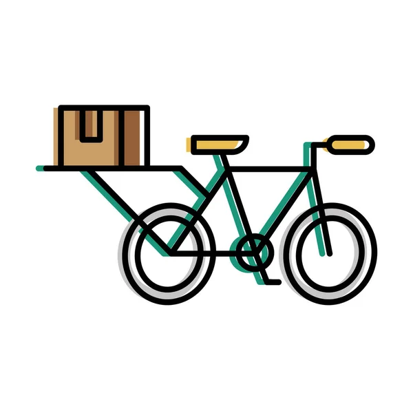 Delivery box on bike vector design — Stock Vector