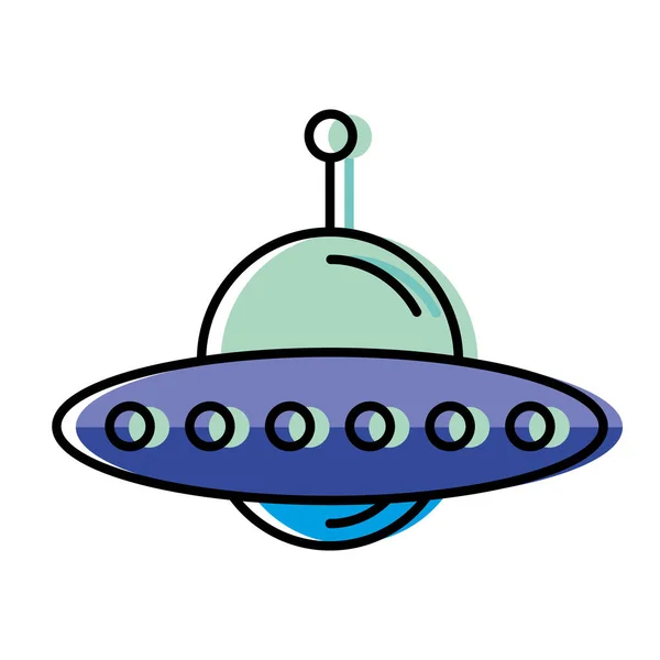 Espacio ufo icono vector de diseño — Vector de stock