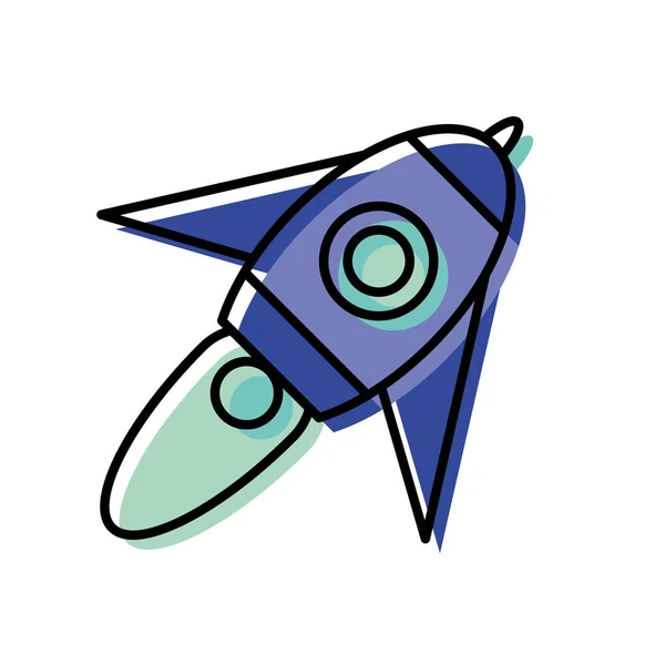 Space rocket icon vector design — Stock Vector