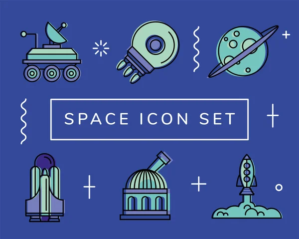 Space ikon bunt vektor design — Stock vektor