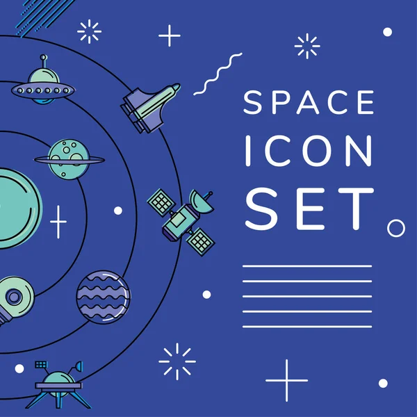 Space ikon som i omloppsbana vektor design — Stock vektor