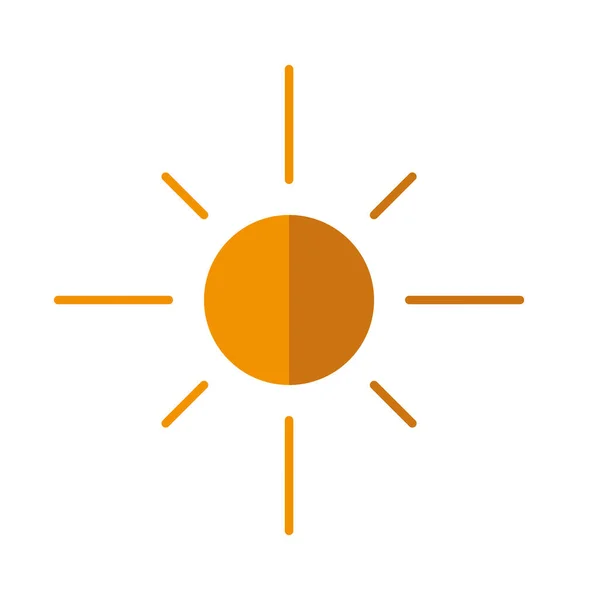 Icono del sol diseño vectorial aislado — Archivo Imágenes Vectoriales