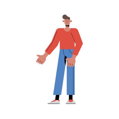 Man çizgi filmi izole vektör tasarımı