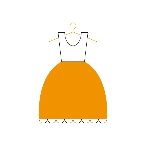 Платье иконка изолированный вектор дизайна — стоковый вектор
