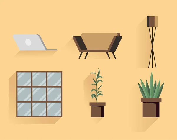 Home icon set vector ontwerp — Stockvector