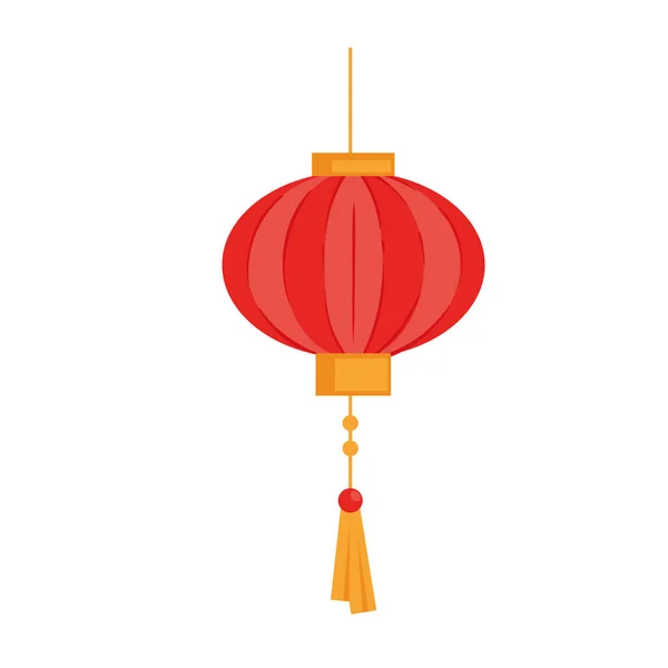 Chinesische Lampe hängende Dekoration Symbol — Stockvektor