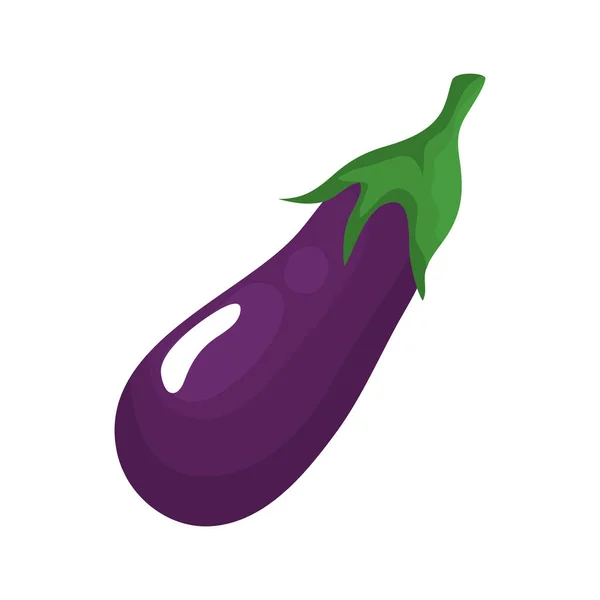 Padlizsán zöldség egészséges élelmiszer ikon — Stock Vector