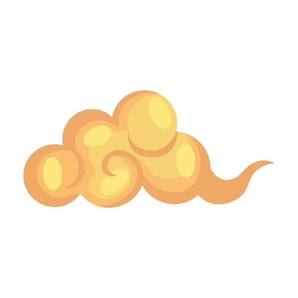 Χρυσό κινέζικο σύννεφο μορφή διακοσμητική απομονωμένη εικόνα — Διανυσματικό Αρχείο