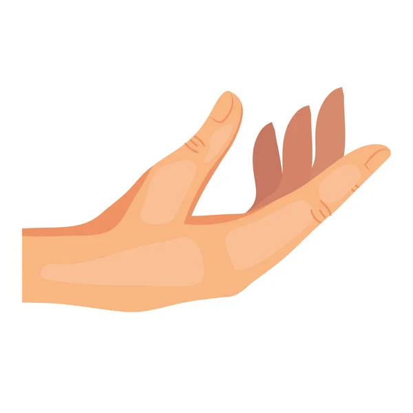 Hand Mensch Empfangssymbol Signal-Symbol — Stockvektor