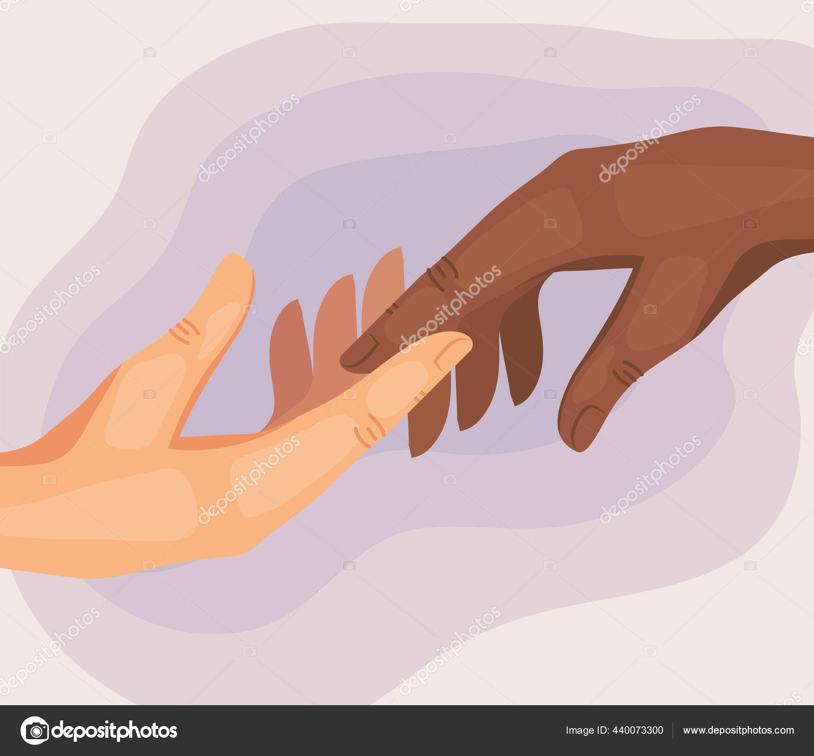 Interracial hands humans friendly icon Stock Vector by ©yupiramos 440073300