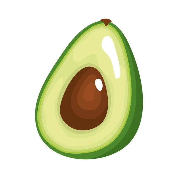 Aguacate verduras alimentos saludables icono — Vector de stock