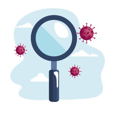 Covid19 virüs parçacıkları ve büyüteç