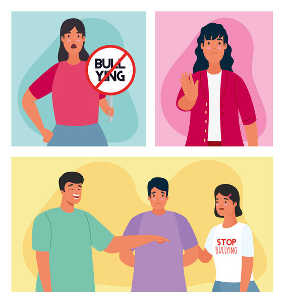 группа лиц, пострадавших от издевательств с символами стоп-сигнала