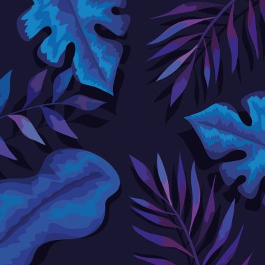 mavi yapraklar ve dallar desen arkaplan