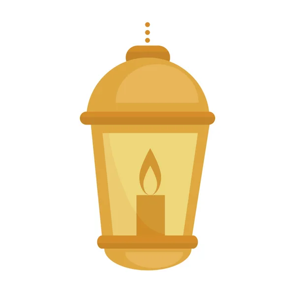 Candle in lantern vector design — Stock Vector