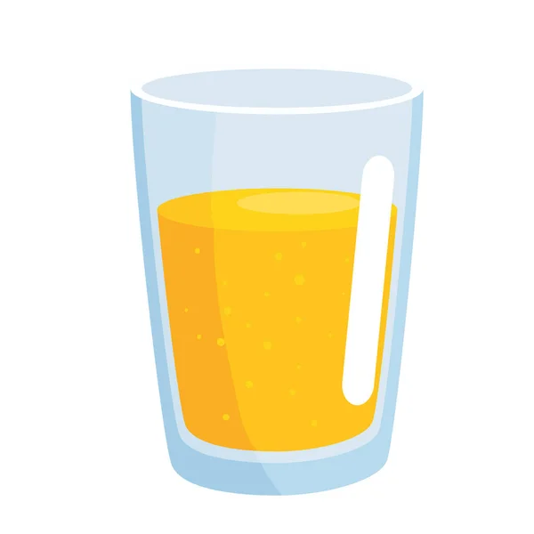 Jus d'orange boisson verre vecteur design — Image vectorielle