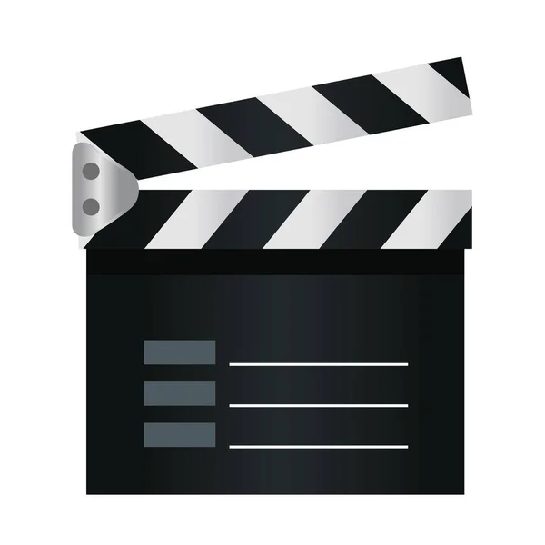 Cinema clapboard ícone vetor design —  Vetores de Stock