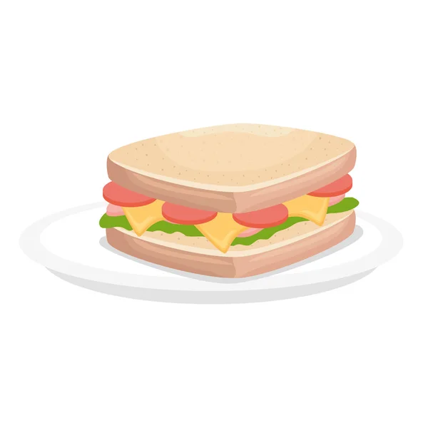 Icono sándwich diseño vectorial aislado — Vector de stock