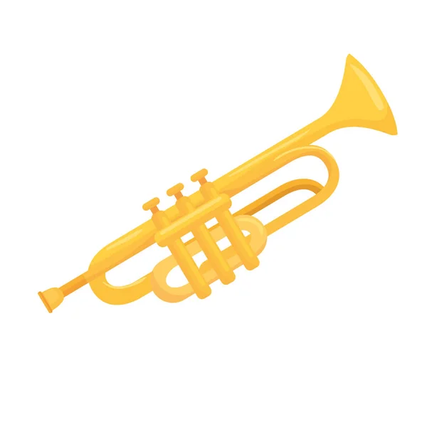 Trompeta instrumento icono vector diseño — Vector de stock