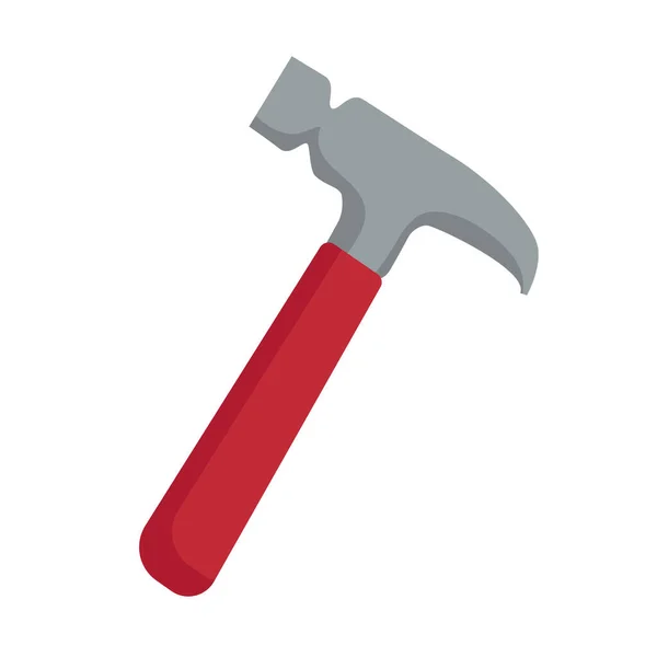 Herramienta de construcción de martillo icono aislado — Vector de stock