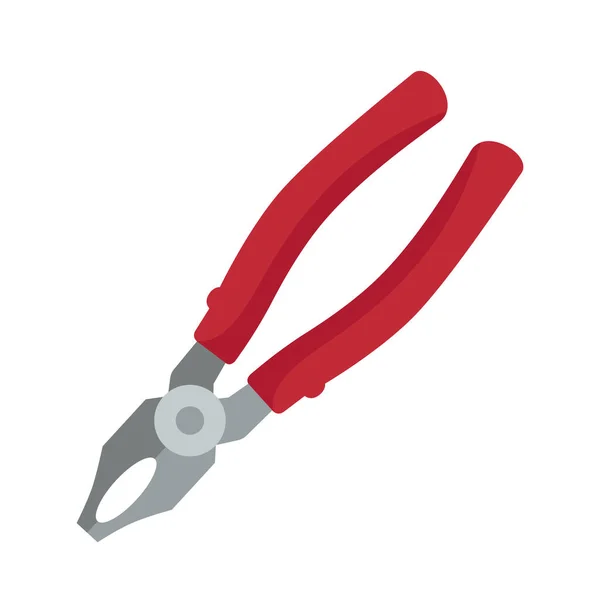 Pliers construction tool isolated icon — Stock Vector