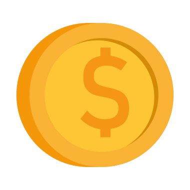 Bozuk para dolar izole edilmiş simgesi