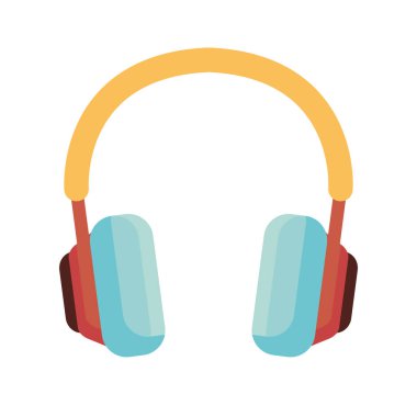 Eski retro kulaklık izole edilmiş simgesi