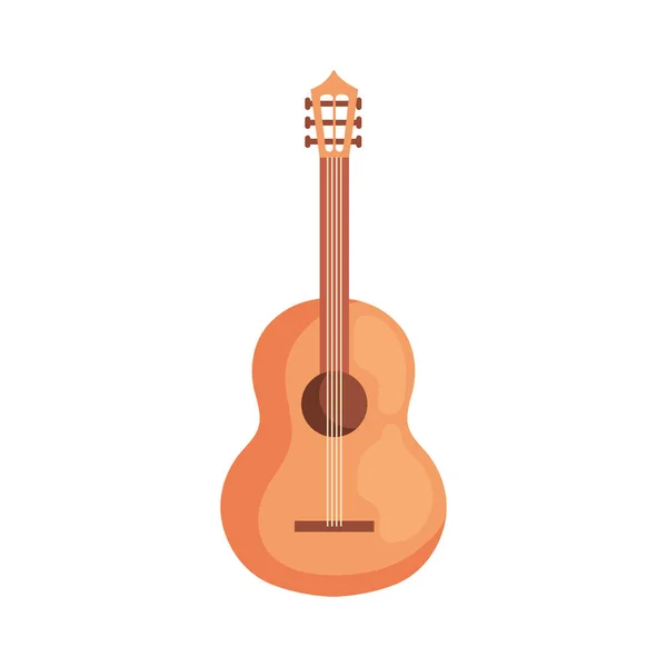 Instrument de guitare icône isolée musicale — Image vectorielle