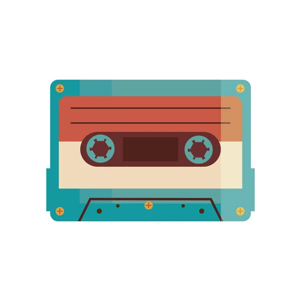 Viejo icono de dispositivo de cassette retro — Vector de stock