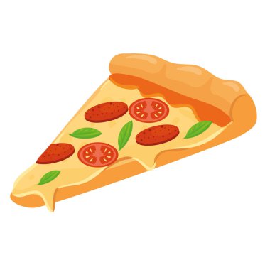 pizza simgesi izole vektör tasarımı