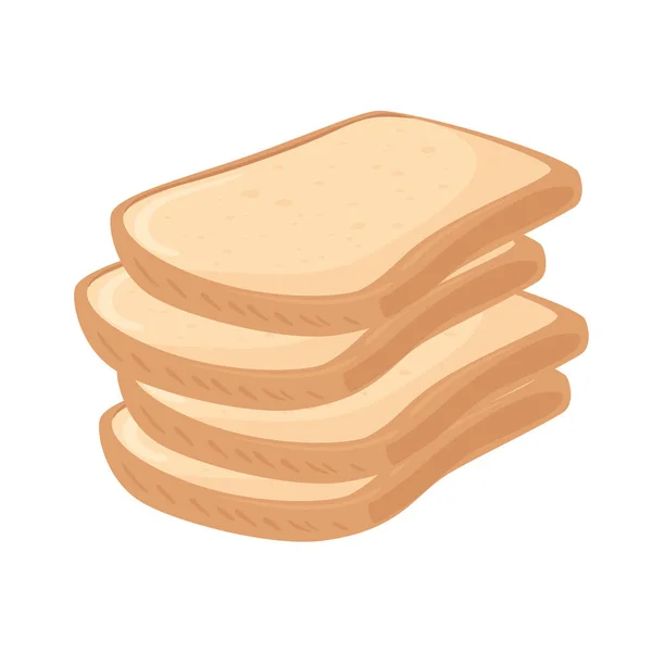 Toast brood geïsoleerde vector ontwerp — Stockvector