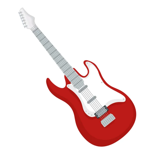 Elektrische gitaar instrument icoon vector ontwerp — Stockvector