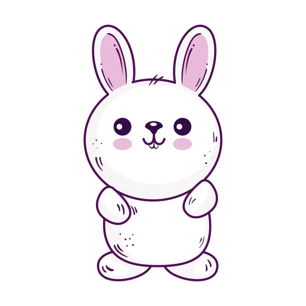 Kawaii conejo animal diseño de vectores de dibujos animados — Vector de stock