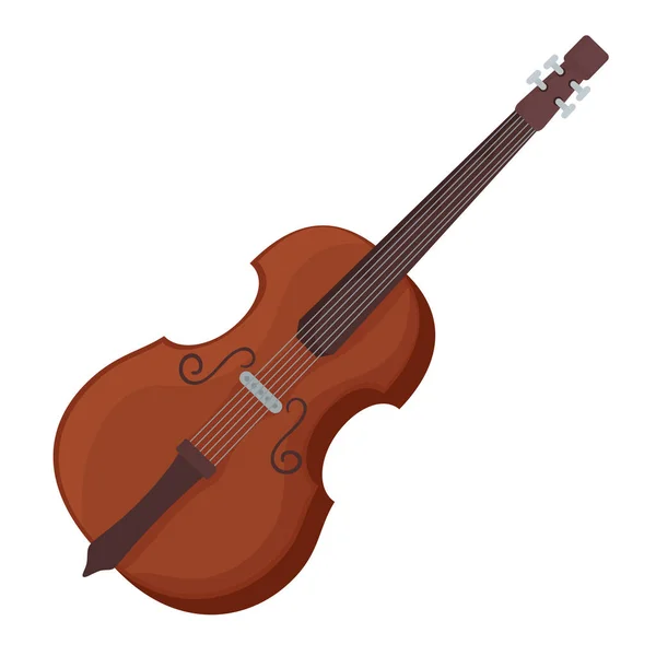 Instrumento de violín icono diseño vectorial — Vector de stock