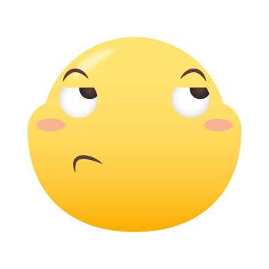 Yuvarlanan gözlü mutlu yüz vektör tasarımı