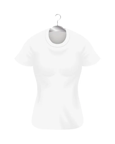 Макет одежды белой футболки векторный дизайн — стоковый вектор