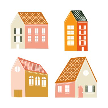 evler ikon koleksiyonu vektör tasarımı