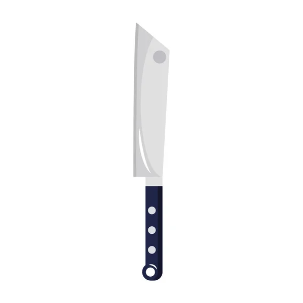 Cuchillo cocina cubertería elemento aislado icono — Archivo Imágenes Vectoriales