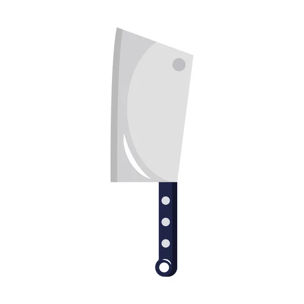 Couteau hache cuisine couverts élément icône — Image vectorielle