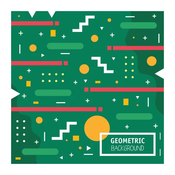 Groene kleur geometrische minimale achtergrond — Stockvector