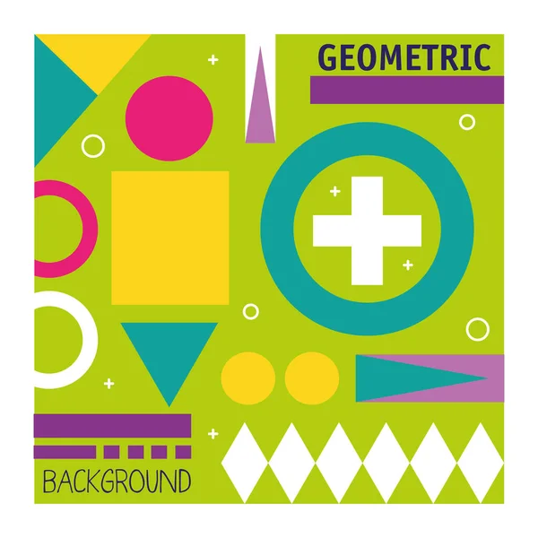 Grön färg geometrisk minimal bakgrund — Stock vektor