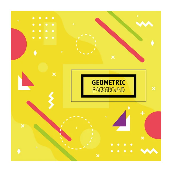 Gele kleur geometrische minimale achtergrond — Stockvector