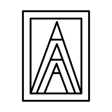 Dağların sahne çizgisi simgesi ile resim