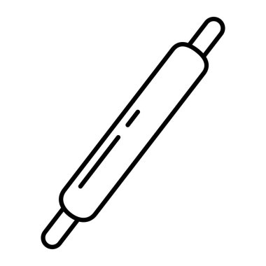 ahşap rulo mutfak çatal bıçak çizgisi tarzı simge